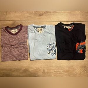 Original Penguin Short Sleeve Tees - Maroon, Light Blue, Black size Large